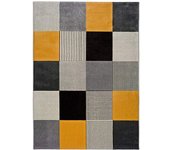 Atticgo Alfombra geométrica en gris 160x230 cm