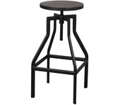 MISTERWILS Taburete alto de metal y madera stoner