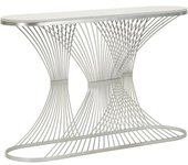 Mauro Ferretti Consola de metal plateado cm 120x35x79