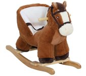 AIYAPLAY Caballo balancín 68x33x45 cm marrón