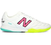 New Balance - Zapatilla de fútbol sala 442 Pro IN V2, Unisex, White-Gold Met.-White, 10 USA