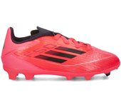 Adidas - Bota de fútbol F50 League FG/MG Niño, Unisex, Turbo-Aurora Black-Platin Met, 3,5 UK