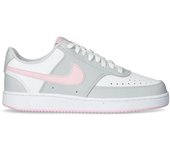 Nike - Zapatilla Court Vision Low Mujer, Mujer, Pure Platinum-Pink Foam-White, 8,5 USA