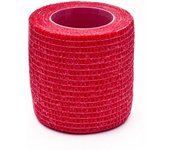 SP Fútbol - Tape Sujeta-Espinilleras (5 cm x 4,6 m), Unisex, Rojo