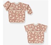 Babero con mangas evolutivo 2 en 1 BEABA Playful rosado