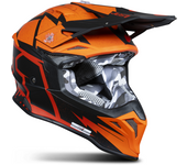 Just1 Casco de Cross  J39 Poseidon Naranja-Negro-Rojo