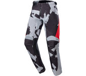 Alpinestars Pantalones de Cross Niño  Racer Tactical Gris Camuflaje-Rojo Marte