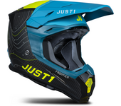 Just1 Casco de Cross  J22 Frontier Amarillo Fluo-Azul-Carbono