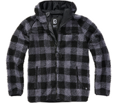 Brandit Chaqueta Polar  Worker Negro-Gris