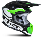 Just1 Casco de Cross  J18 F Hexa Verde Fluo-Blanco-Titanio