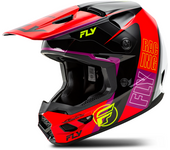FLY Racing Casco de Cross  Kinetic Rally Rojo-Negro-Blanco