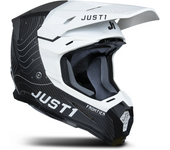 Just1 Casco de Cross  J22 C Frontier Blanco-Negro-Carbono