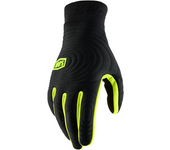 100% Guantes de Cross  Brisker Xtreme Negro-Amarillo Flúor