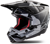 Alpinestars Casco de Cross  SM5 Rover 2 Negro-Plateado