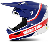 Shot Race Gear Casco de Cross Shot Race Mythic Azul-Rojo Brillante