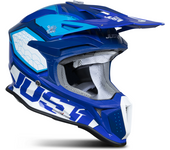 Just1 Casco de Cross  J18 F Hexa Azul-Blanco