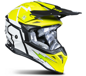 Just1 Casco de Cross  J39 Poseidon Negro-Amarillo Fluo-Blanco