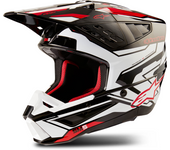 Alpinestars Casco de Cross  Supertech SM5 Action 2 Negro-Blanco-Rojo