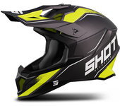 Shot Race Gear Casco de Cross Shot Lite Prism Negro-Neón-Amarillo