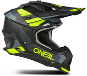 O'Neal Casco de Cross  2SRS SPYDE V.23 Negro-Gris-Amarillo Neón