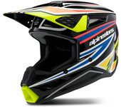 Alpinestars Casco de Cross Niño  SM3 Wurx ECE06 Amarillo Flúor–Azul-Rojo