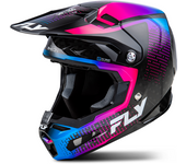 FLY Racing Casco de Cross  Formula S Protocol Negro Carbono-Azul-Rosa
