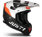 Just1 Casco de Cross  J22 C Adrenaline Naranja-Blanco-Carbón