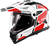 LS2 Casco Adventure  MX702 Pioneer II Blanco-Rojo