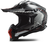LS2 Casco de Cross  MX700 SUBVERTER Arched Negro-Plata-Titanio