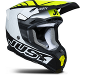 Just1 Casco de Cross  J22 Dynamo Negro-Amarillo Fluo-Blanco