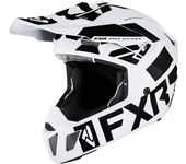 FXR Casco de Cross  Clutch Evo LE Blanco–Negro