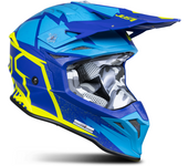 Just1 Casco de Cross  J39 Poseidon Azul-Amarillo Fluo
