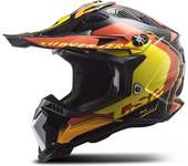 LS2 Casco de Cross  MX700 SUBVERTER Stomp Negro-Amarillo-Rojo