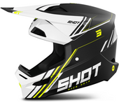 Shot Race Gear Casco de Cross Shot Race Sprint Negro-Amarillo Neón Mate