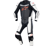 Alpinestars Mono de Cuero  GP Force Lurv 2 PC Negro-Blanco-Rojo Flúor