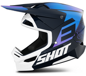 Shot Race Gear Casco de Cross Shot Furious Apex Azul Brillante