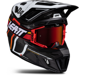 Leatt Casco de Cross  Moto 9.5 con Gafas Carbono-Blanco