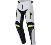 Alpinestars Pantalones de Cross Niño  Racer Lucent Blanco-Rojo Neón-Amarillo Fluo
