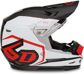 6D Casco de Cross  ATR-2 Delta Rojo-Blanco