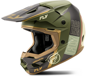 FLY Racing Casco de Cross  Kinetic Rally Gris-Caqui-Blanco