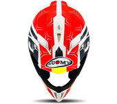Suomy Visera de Casco  X-Wing Rojo-Blanco