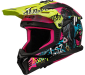 LS2 Casco de Cross  MX708 Fast II Gorilla Púrpura-Amarillo Hivis