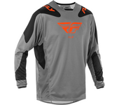 FLY Racing Camiseta de Cross  Kinetic Sym Gris-Naranja-Negro