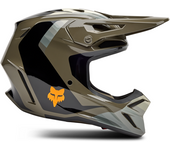 FOX Casco de Cross  V3 Fade Marrón-Negro