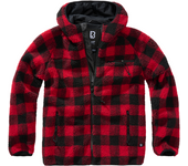 Brandit Chaqueta Polar  Worker Rojo-Negro