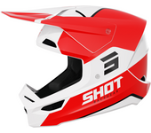 Shot Race Gear Casco de Cross Shot Furious Bolt Rojo