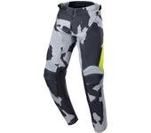 Alpinestars Pantalones de Cross Niño  Racer Tactical Gris Camuflaje-Amarillo Flúor