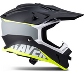Raven Casco de Cross  Airborne Evo Negro-Amarillo