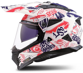LS2 Casco de Cross  MX702 Pioneer II Blanco-Rojo-Azul