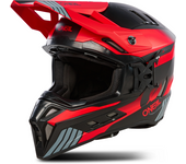 O'Neal Casco de Cross  EX-SRS Hitchhiker Negro-Gris-Rojo